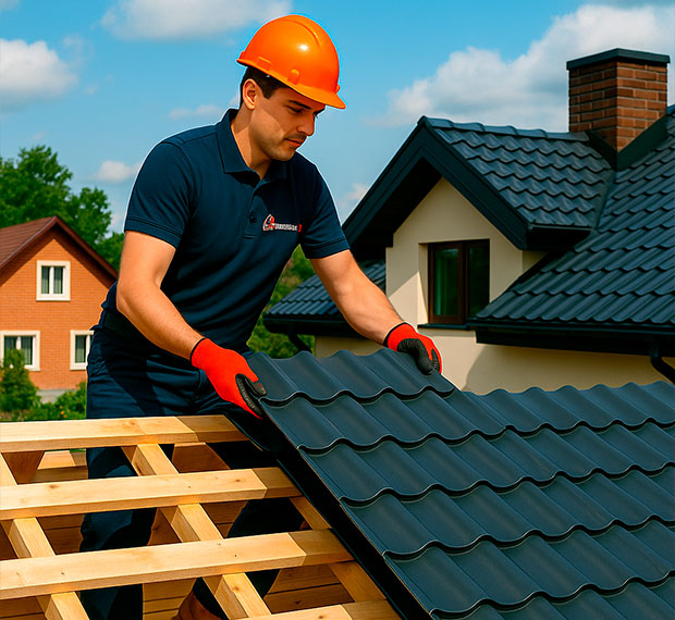 Кровля из металлочерепицы под ключ в Кирове