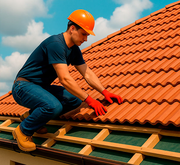 Кровля из цементно-песчаной черепицы в Кирове