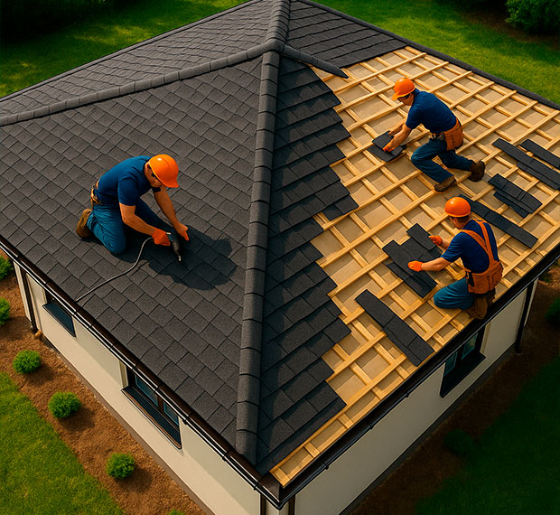 Монтаж четырехскатной крыши в Кирове