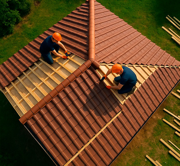 Монтаж 2-скатной крыши в Кирове