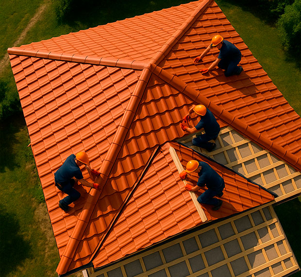 Монтаж 3-скатной крыши в Кирове