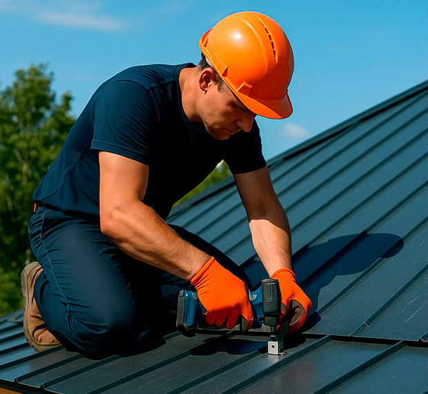 Ремонт металлической кровли в Кирове